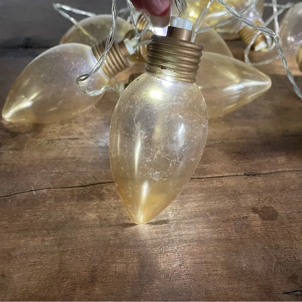 Amber glow soft mood string lights battery operated woodland forest
